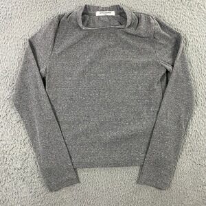 Perfect White Tee Womens Top size Small Ribbed Knit Sweater Gray Cotton Stretch